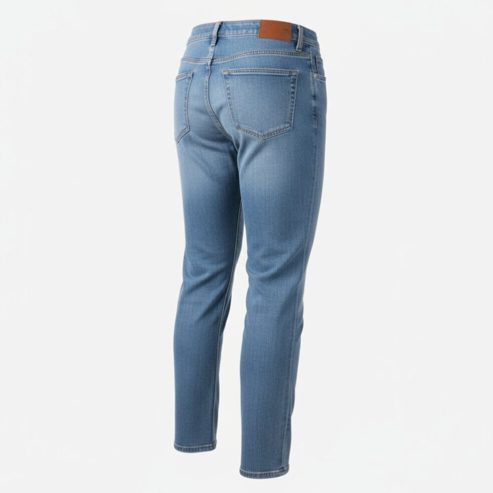 Madewell Perfect Vintage Highrise Straight Jeans Raw Fray Hem Classic Blue SZ 27